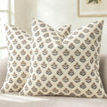 YCOLL Farmhouse Floral Pillow Covers 18x18 Set of 2, Rustic Country