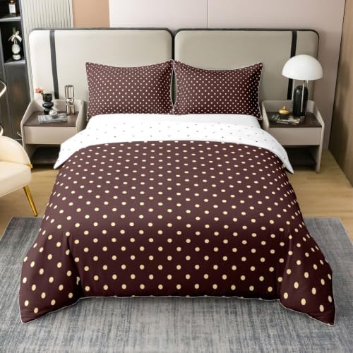 Manfei Geometric Polka Dots Girls Bedding Set Twin Size 100% Cotton