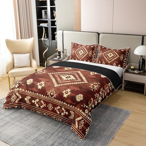 jejeloiu Moroccan Duvet Cover 100% Cotton Queen Size,No Comforter Boys