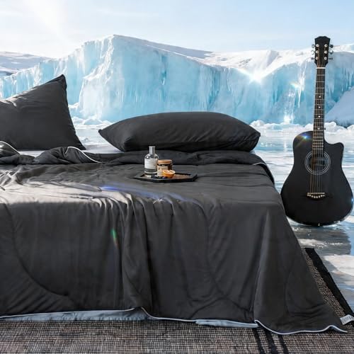 DOWNCOOL Cooling Comforter Queen Size, Blanket with Cooling
