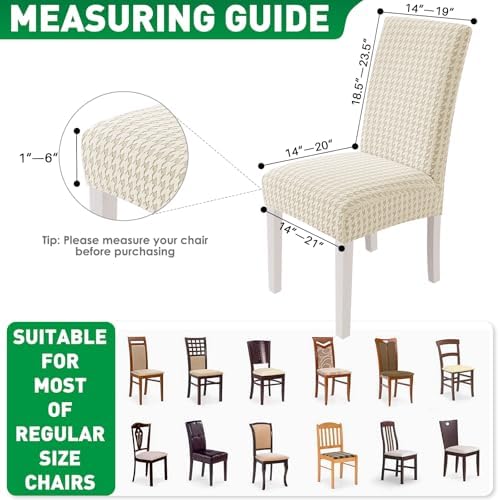 MAXIJIN Dining Chair Covers Set of 2, Stretch Kitchen Chair Covers for