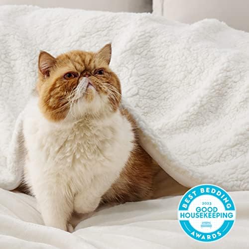 Bedsure GentleSoft Sherpa Fleece Blankets King Size for Bed