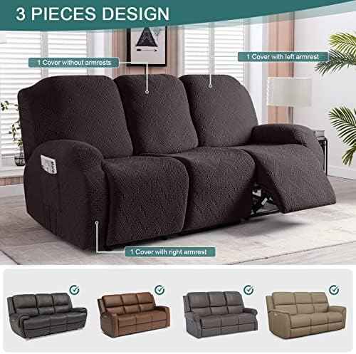 Ruaozz Recliner Couch Cover, Chocolate