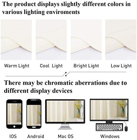 StangH Ivory White Velvet Curtains Back Tab for Nursery, W42 x L96