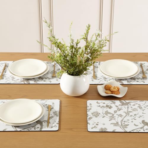 Laura Ashley Cork Placemats, 16 x 12-inch, Set of 4, Summer Palace