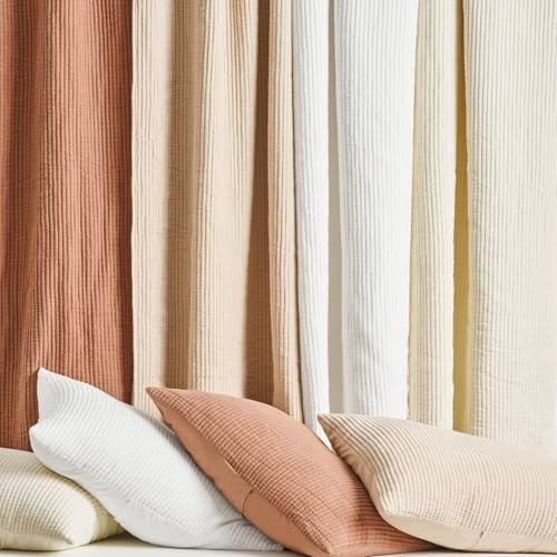 EverGrace Cotton Ribbed Matelassé Coverlet Set, King Size, Clay