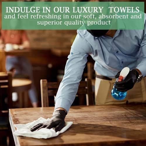Bar Towels 14"x17" Terry Bar Mop Towels (White) – Absorbent and