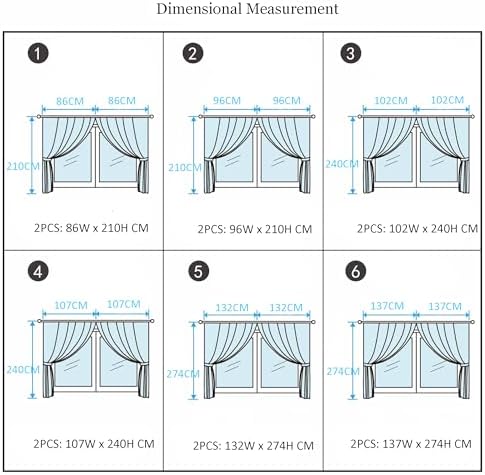 Tulle Curtains for Living Room 2 Panel Set,2 x 34W x 63H,Voile Curtain