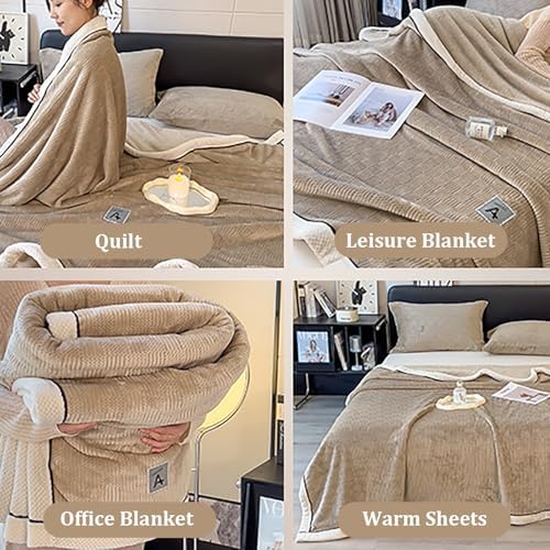 Sherpa Fleece Velvet Blanket,Home Fleece Throw,Super Soft Knitted