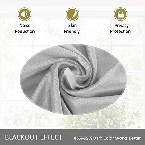 cololeaf Living Room Blackout Velvet Curtains, Grommet Blackout Lined