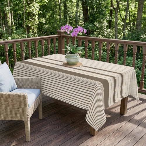 Waterproof Tablecloths Rectangle Dining Table Cloth Minimalist Taupe