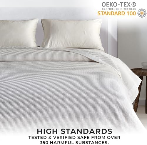 Great Bay Home 100% Cotton Blanket for King Size Bed | Lightweight and