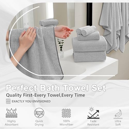 4 Piece Bath Towel Set 35"x70"Oversized Bath Towel for Bathroom Ultra
