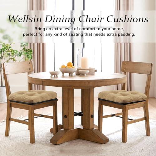 Wellsin Chair Cushions for Dining Chairs, Non-Slip Kitchen Chair Pads