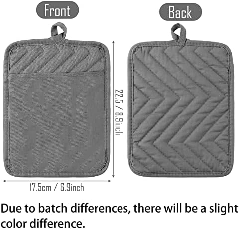 5Pack Pot Holders for Kitchen Heat Resistant Cotton Potholder