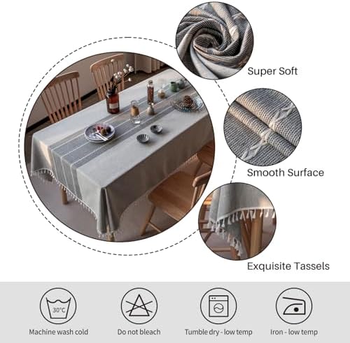 Deep Dream Tablecloth, Embroidered Waterproof Table Cloth Cotton Linen