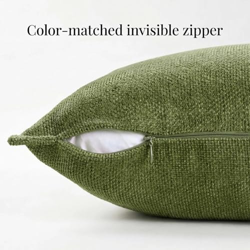 Fancy Homi Pack of 2 Water Resistant Soft Chenille Decorative Outdoor