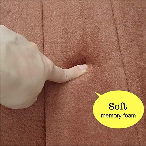 Macro Giant Memory Foam Bath Mat, Brown Color, Set of 4, 23" x 15.5" x