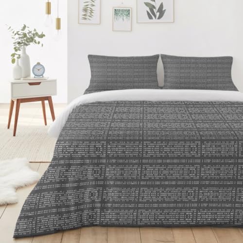 Abstract Queen Duvet Cover Set - 4 Pcs Comforter Cover Bedding Sets