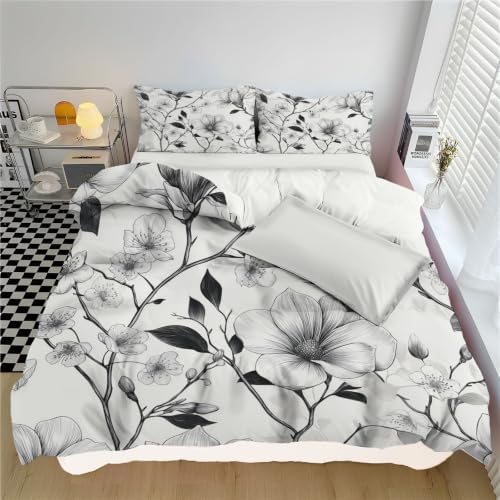 Modern Minimalism Reversible Duvet Cover - Flower and Plant Line