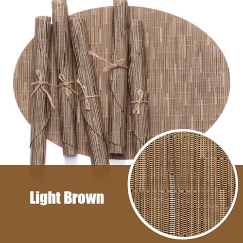 Kitchen Placemats Set of 2 Woven, Decorative Table Mats Wipeable PVC