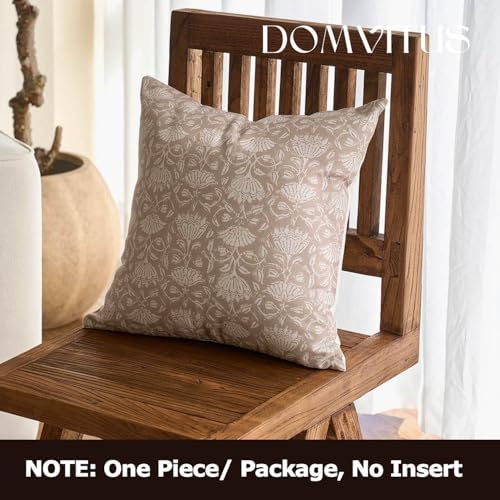 DOMVITUS Floral Pillow Covers 20x20 Decorative Throw Pillow Covers