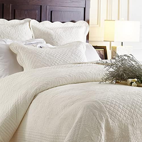 Calla Angel Sage Garden Luxury Pure Cotton Matelasse Quilt, King