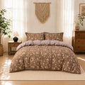 OAITE Duvet Cover Set Prewashed Cotton-Like Polyester Queen