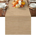 Sand Beige Cotton Linen Long Table Runner 13 x 108 inch Boho Modern