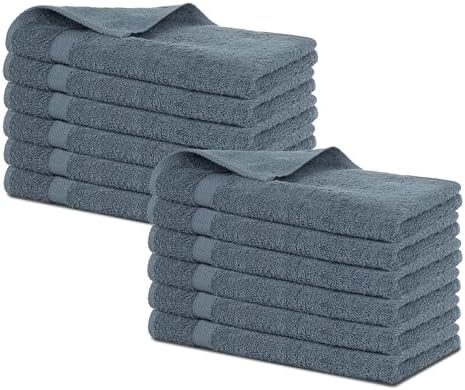 Hand Towels Cotton Set of 12, 16"x28" Cotton Soft Quick Drying Terry