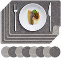 MOSAYT Placemats Set of 8, Heat Resistant Vinyl Place Mats with
