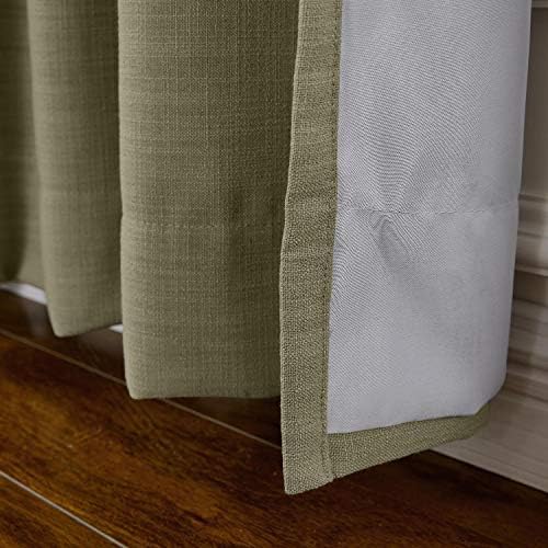 ChadMade 84" W x 96" L Polyster Linen Drapes with Blackout Lining Tab