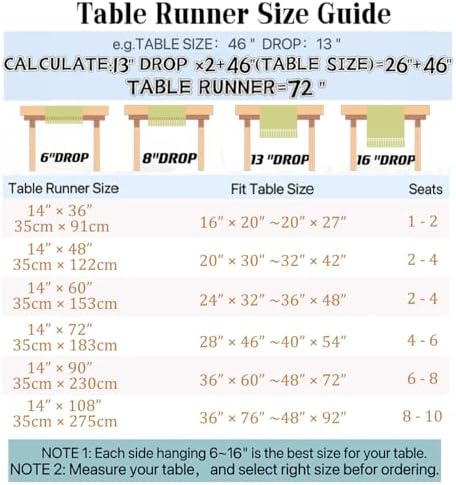 Wracra Boho Table Runner, Grey Woven Table Runners 72 Inches Long