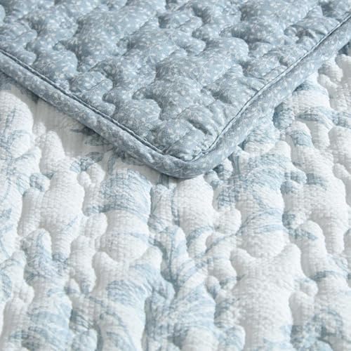 Laura Ashley - Soft & Lightweight Queen Quilt with Matching Shams