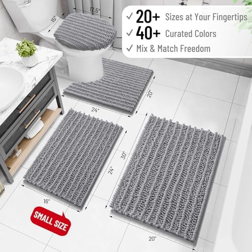 Arotive Luxury Chenille Bathroom Rugs Set, Ultra Soft and Absorbent