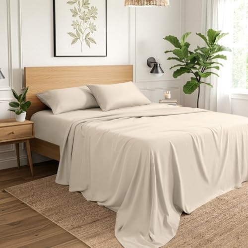 Ivy Union Microfiber Sheet Set (Full, Sand)
