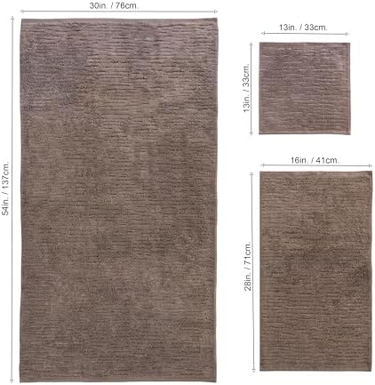 SKL Home CloudSoft Bath Towel Set, 6-Piece, 100% Cotton Luxury, Mink