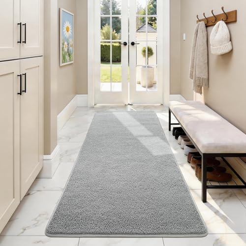 BENRON Soft Runner Rugs for Bedroom Hallway 2x6, Non Slip Washable