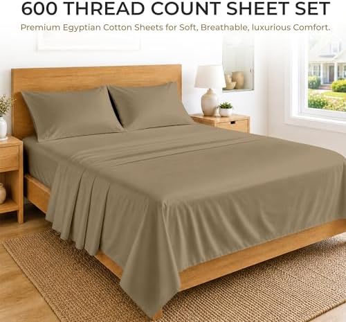 SGI bedding 100% Egyptian Cotton Sheets Full Size – 600 Thread Count