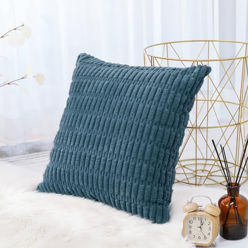 OTOSTAR Corduroy Decorative Throw Pillow Covers 22x22 Inch Super Soft