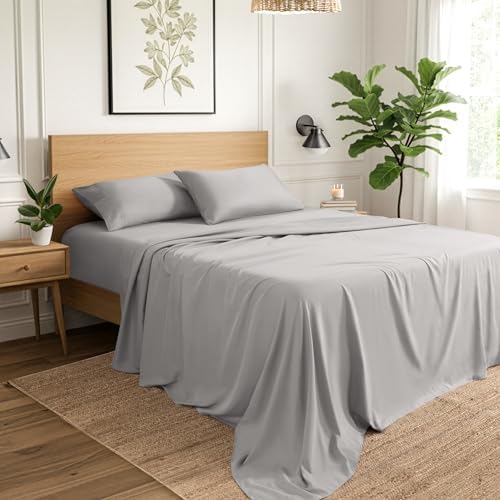 Ivy Union Microfiber Sheet Set (Twin XL, Light Grey)
