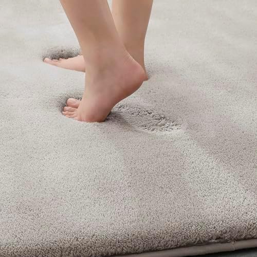 MINIDEAR Ultra Soft Memory Foam Bathroom Rugs, Bath Mat, 2 Pack, Tan