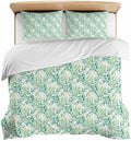 3 Pieces Bedding Set Queen Size, Spring Botanical Soft Duvet Covers