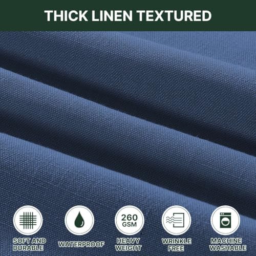 H.VERSAILTEX Linen Textured Table Cloths 54 x 108 Inch Premium Solid