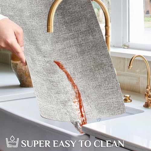 Softalker Vinyl Placemats Set of 6 - Faux Leather Heat Resistant Place