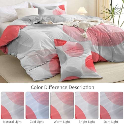 Duvet Cover Grey - Washed Ultra Soft Breathable Microfiber, Queen