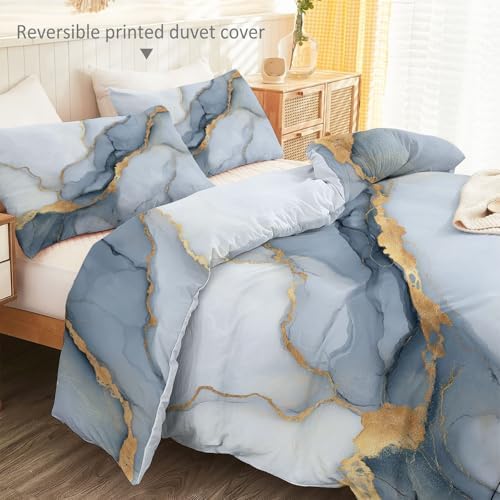 Soft Duvet Cover Queen Size 90" x 90" - Abstract Agate Texture