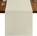 Beige Table Runner 72 Inch Long Dresser Scarves Cotton Linen