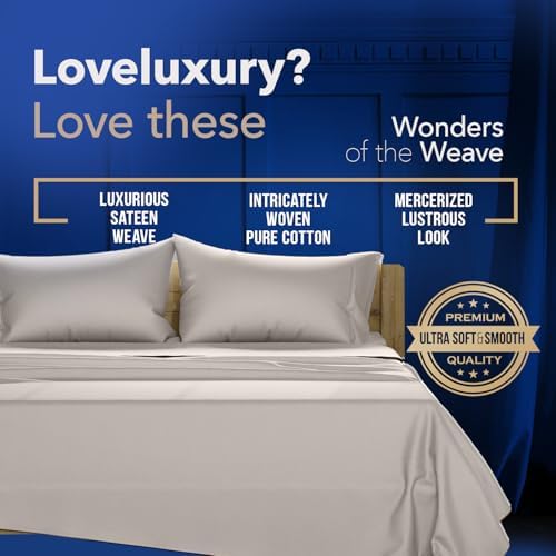 TEXAS LINEN CO. Luxury Egyptian Cotton King Taupe Pillow Cases Set of