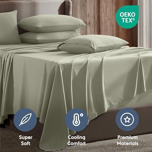 Nestl Extra Deep Twin XL Sheet Set - 4 Piece Breathable & Cooling